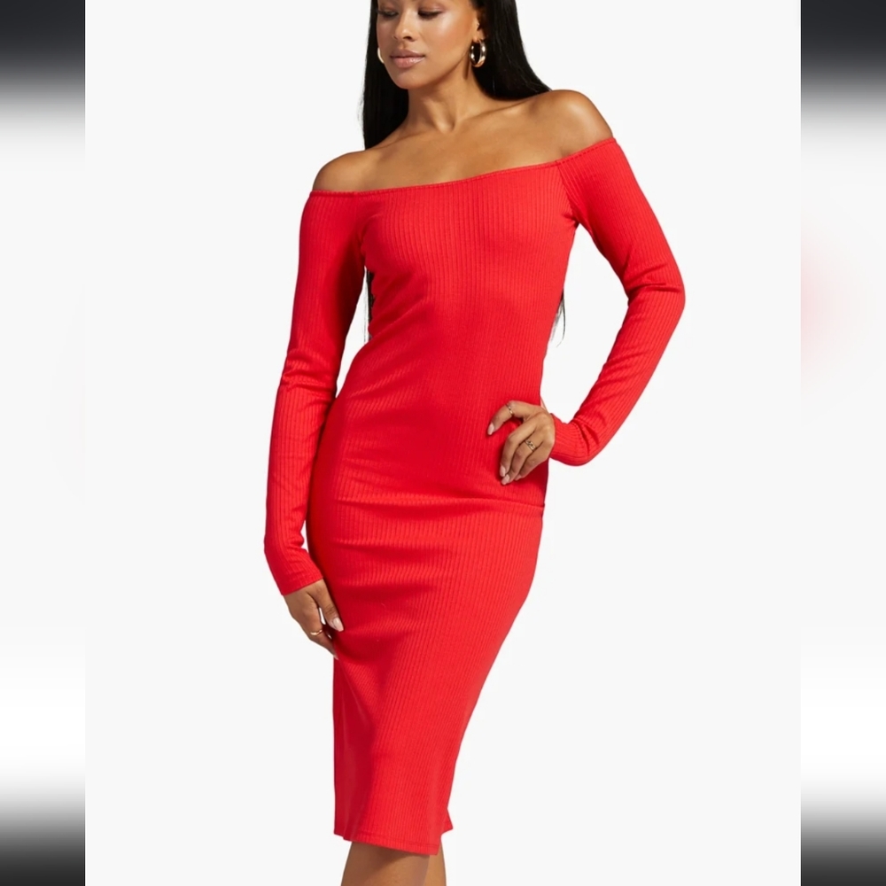 NWT Off the Shoulder Midi Dress Size XS 0-2